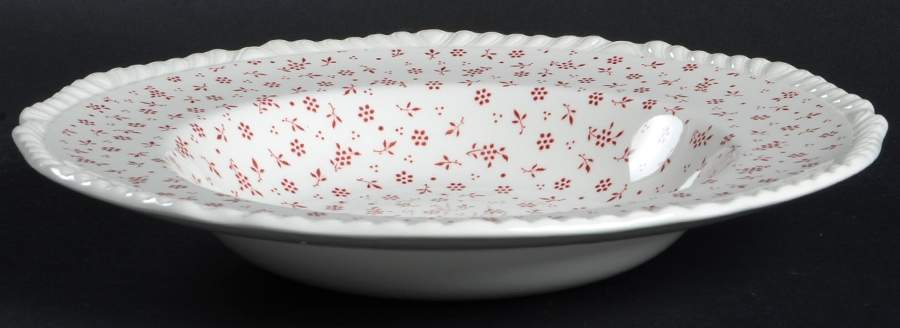 Sprig Pink Large Rim Soup Bowl by Adams China-1