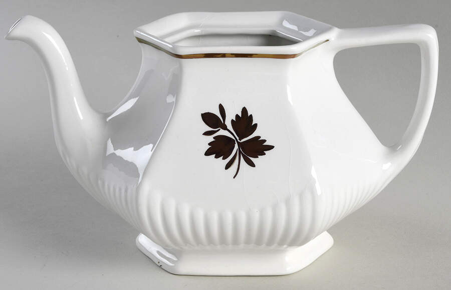 Tea Leaf Copper Mini Teapot No Lid by Adams China-1