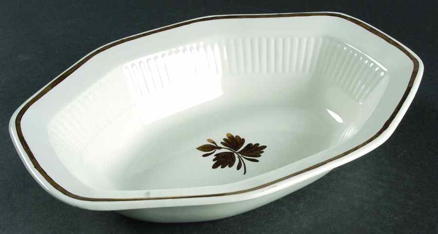 Tea Leaf Copper 9" Oval Vegetable Bowl by Adams China-1