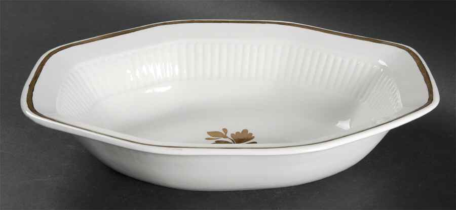 Tea Leaf Copper 9" Oval Vegetable Bowl by Adams China-1