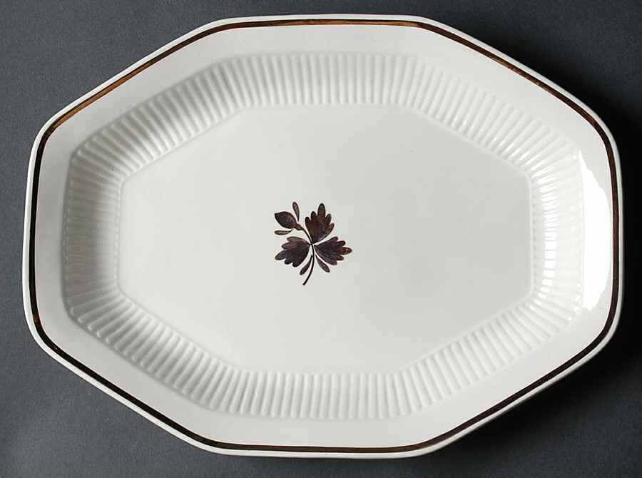 Tea Leaf Copper 11" Oval Serving Platter by Adams China-1
