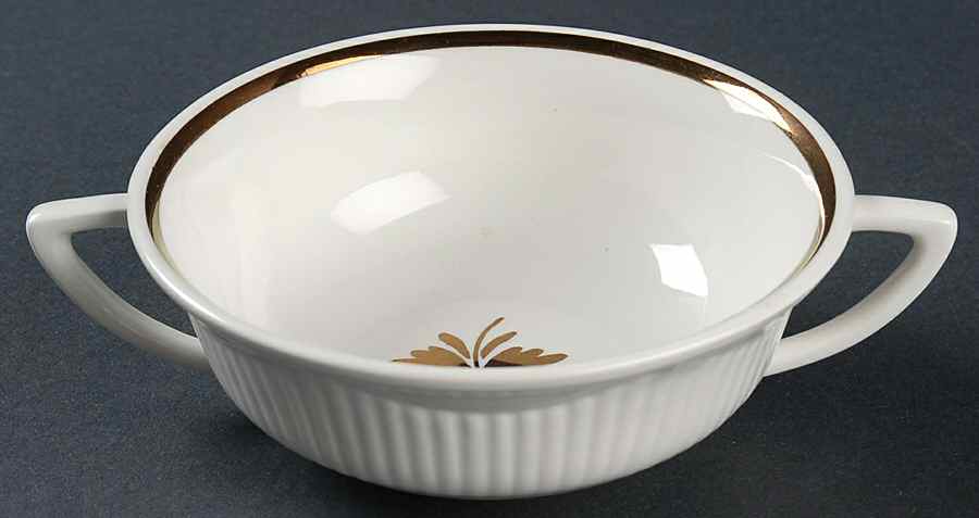 Tea Leaf Copper Flat Cream Soup Bowl by Adams China-1