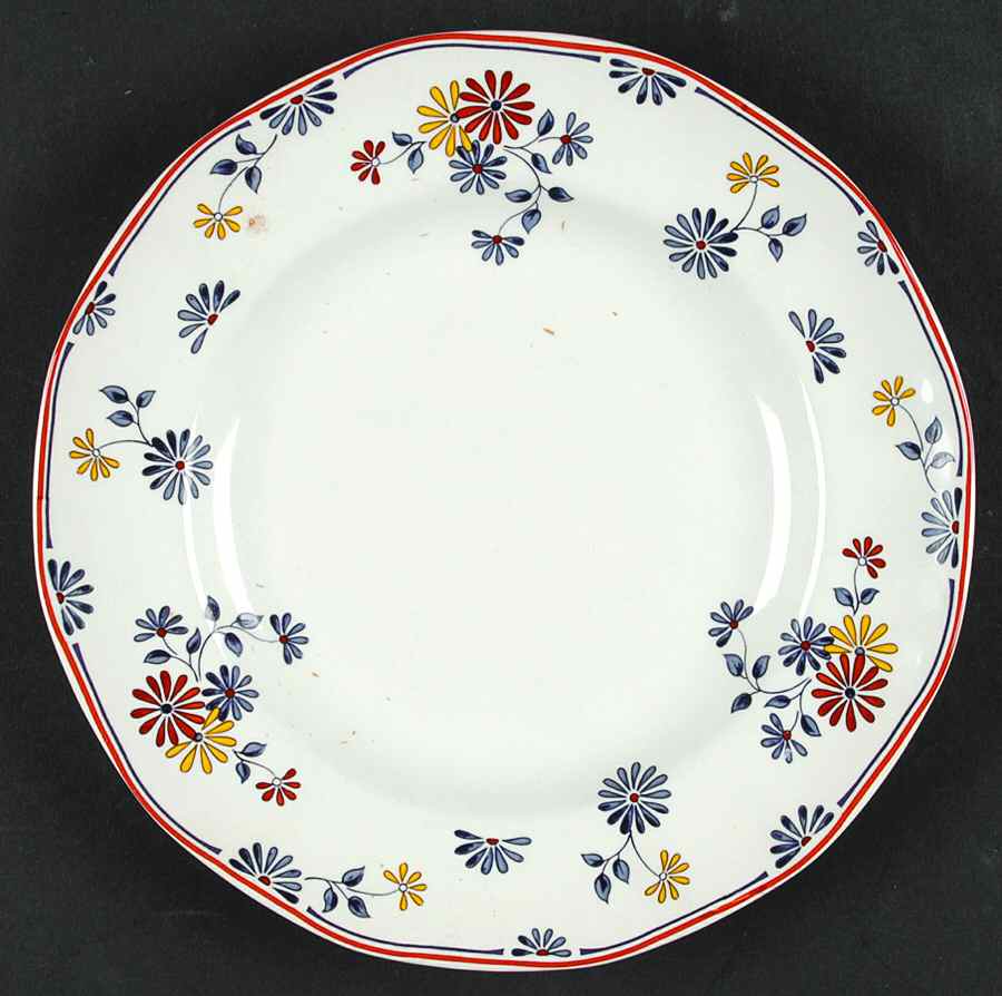 Vermont (Red Trim) Salad Plate by Adams China-1
