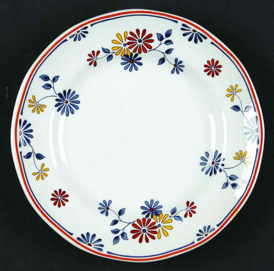 Vermont (Red Trim) Bread & Butter Plate by Adams China-1