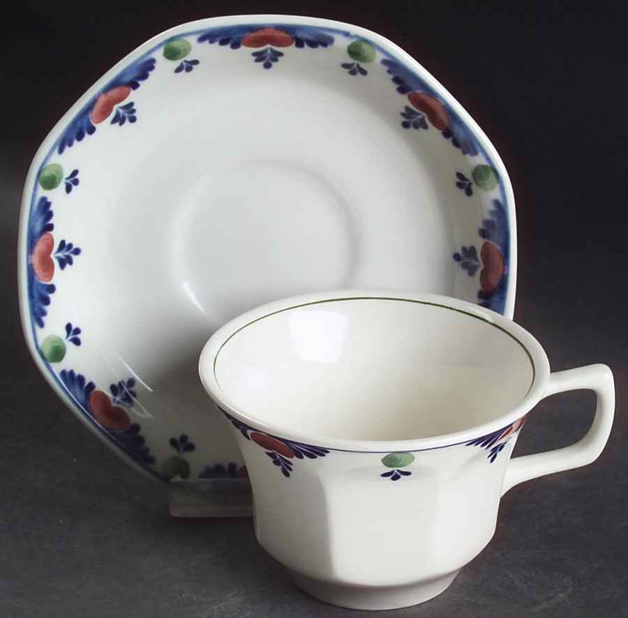 Veruschka Flat Cup & Saucer Set by Adams China-1