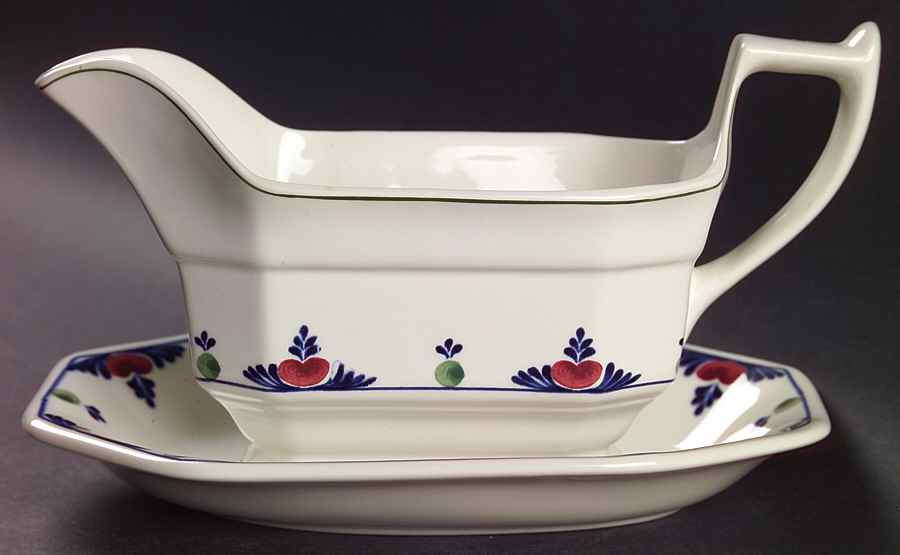 Veruschka Gravy Boat & Underplate/Relish by Adams China-1