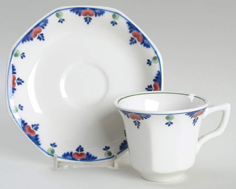Veruschka Flat Demitasse Cup & Saucer Set by Adams China-1