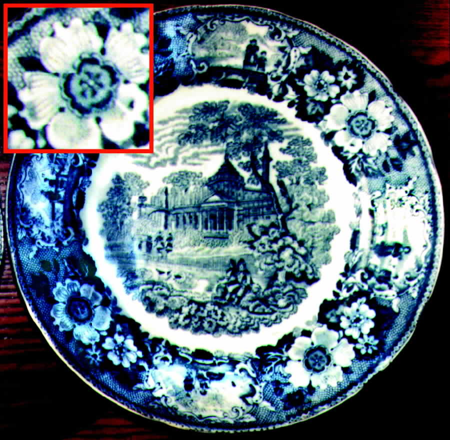 Venetian Scenery Blue Dinner Plate by Adams China-1