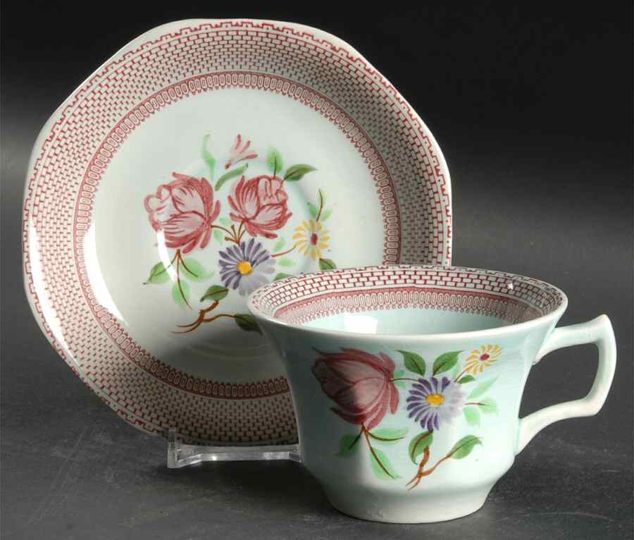 Wakefield Flat Cup & Saucer Set by Adams China-1