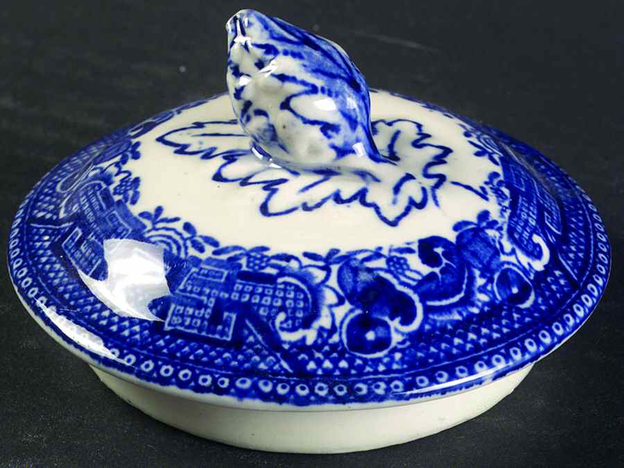 Willow Blue (Smooth, No Trim) Lid for Sugar Bowl by Adams China-1