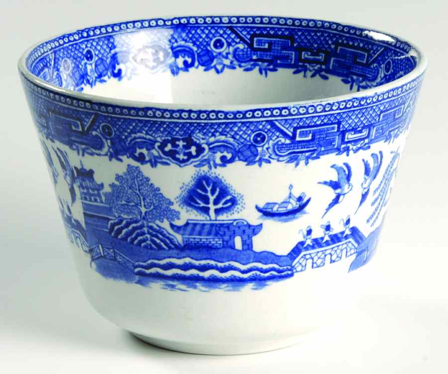 Willow Blue (Smooth, No Trim) Cranberry Bowl by Adams China-1