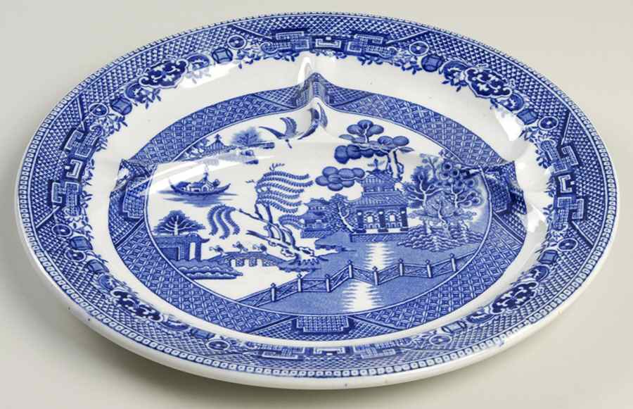 Willow Blue (Smooth, No Trim) Grill Plate by Adams China-1
