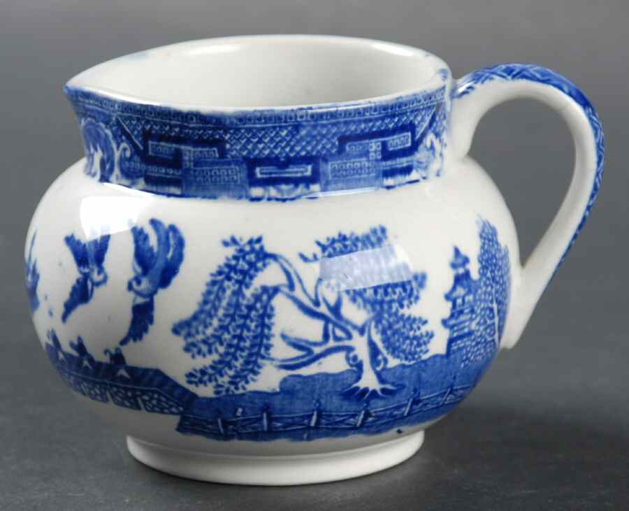 Willow Blue (Smooth, No Trim) Mini Creamer by Adams China-1