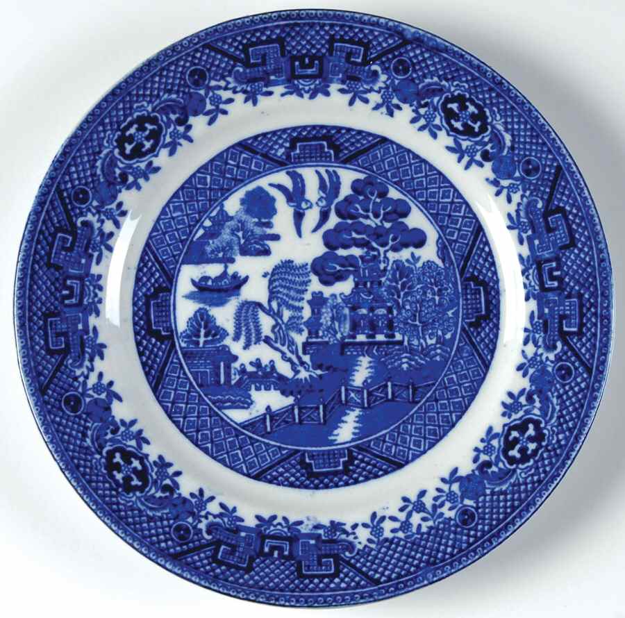 Willow Blue (Smooth, No Trim) Bread & Butter Plate by Adams China-1