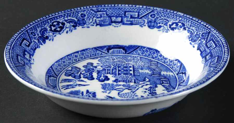 Willow Blue (Smooth, No Trim) Fruit/Dessert (Sauce) Bowl by Adams China-1