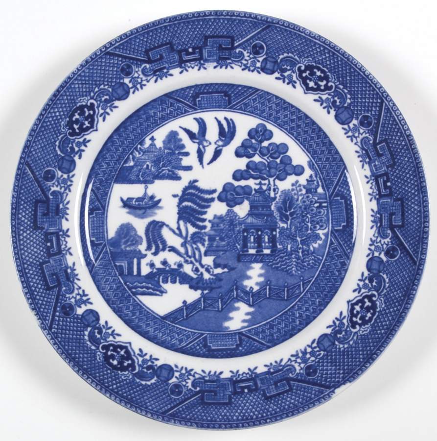 Willow Blue (Smooth, No Trim) Salad Plate by Adams China-1