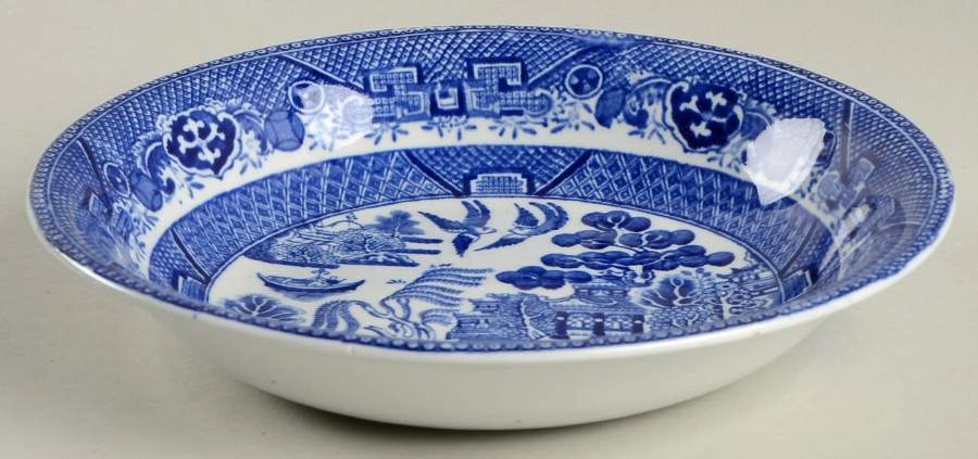 Willow Blue (Smooth, No Trim) Coupe Soup Bowl by Adams China-1