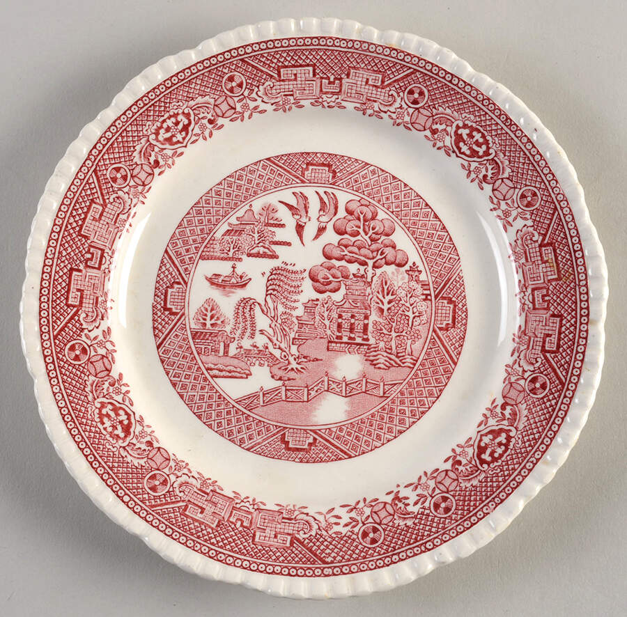 Willow Pink Salad Plate by Adams China-1