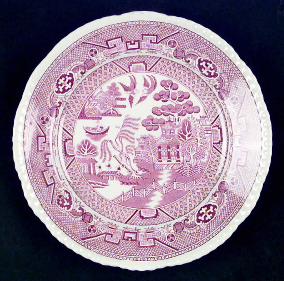 Willow Pink Luncheon Plate by Adams China-1