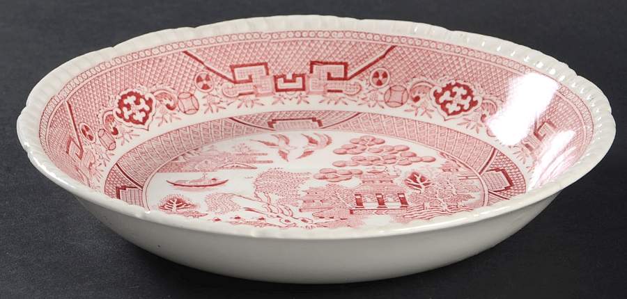 Willow Pink Coupe Soup Bowl by Adams China-1