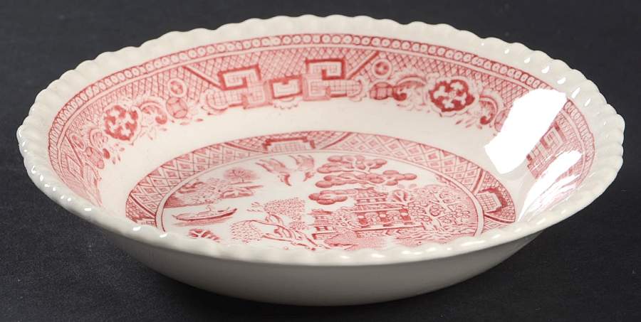 Willow Pink Fruit/Dessert (Sauce) Bowl by Adams China-1