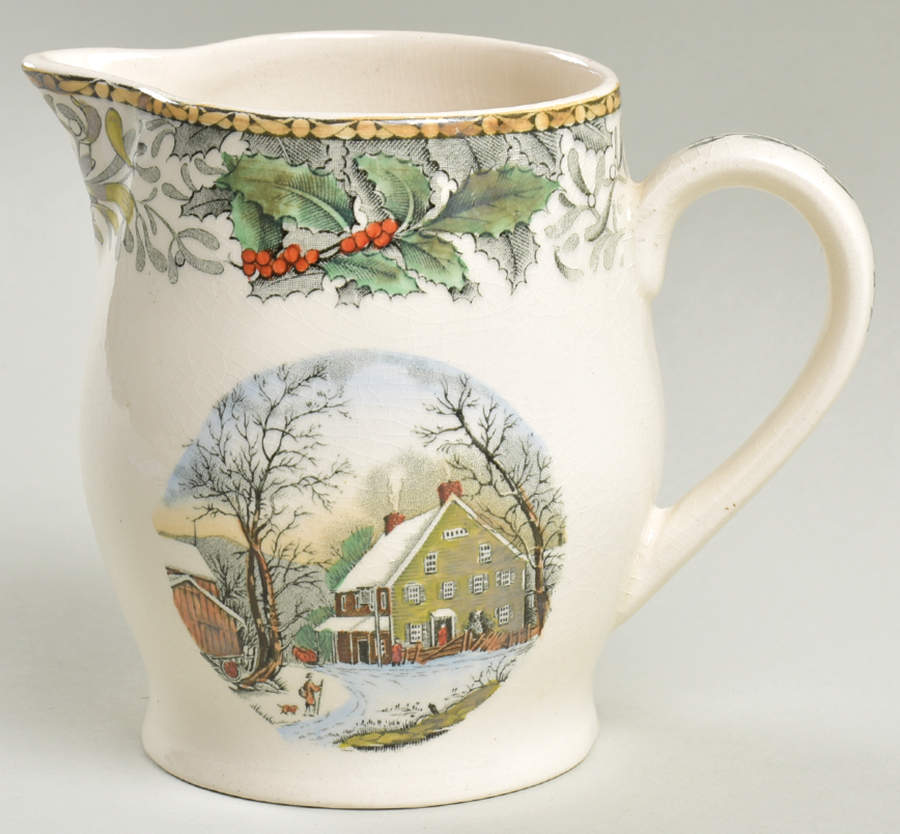 Winter Scenes Black, Multicolor 16 Oz Jug by Adams China-1