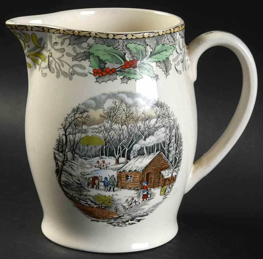 Winter Scenes Black, Multicolor 20 Oz Pitcher by Adams China-1