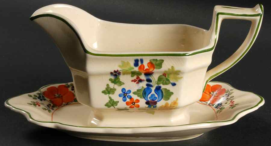 The Wynbrook Gravy Boat & Underplate by Adams China-1