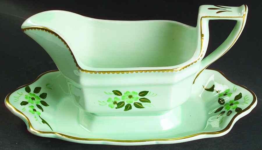 Wyndham Gravy Boat with Attached Underplate by Adams China-1