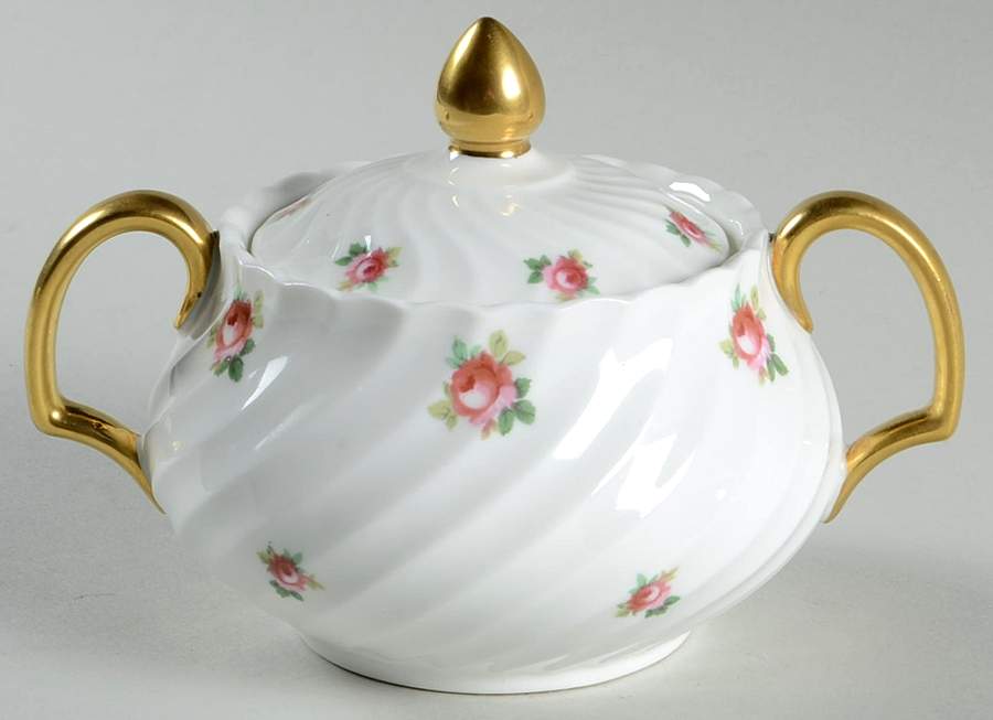 ADD3 (Swirl Rim) Sugar Bowl & Lid by Adderley-1
