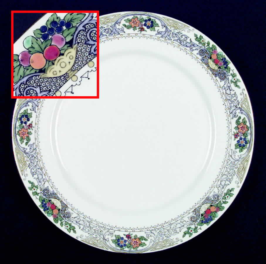 Almora (White Background) Dinner Plate by Adderley-1