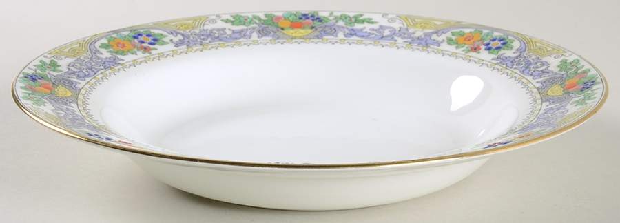 Almora (White Background) Rim Soup Bowl by Adderley-1