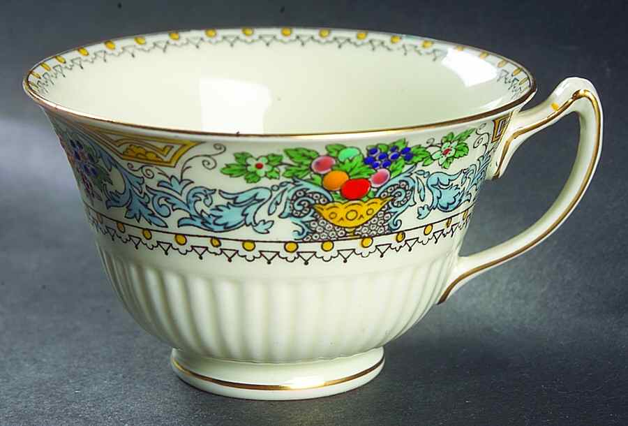 Almora (Cream Background) Footed Cup by Adderley-1