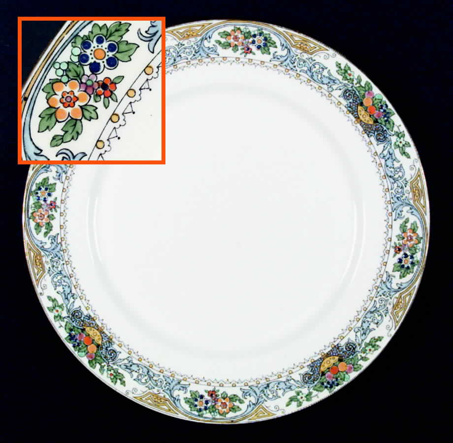 Almora (White Background) Dinner Plate by Adderley-1