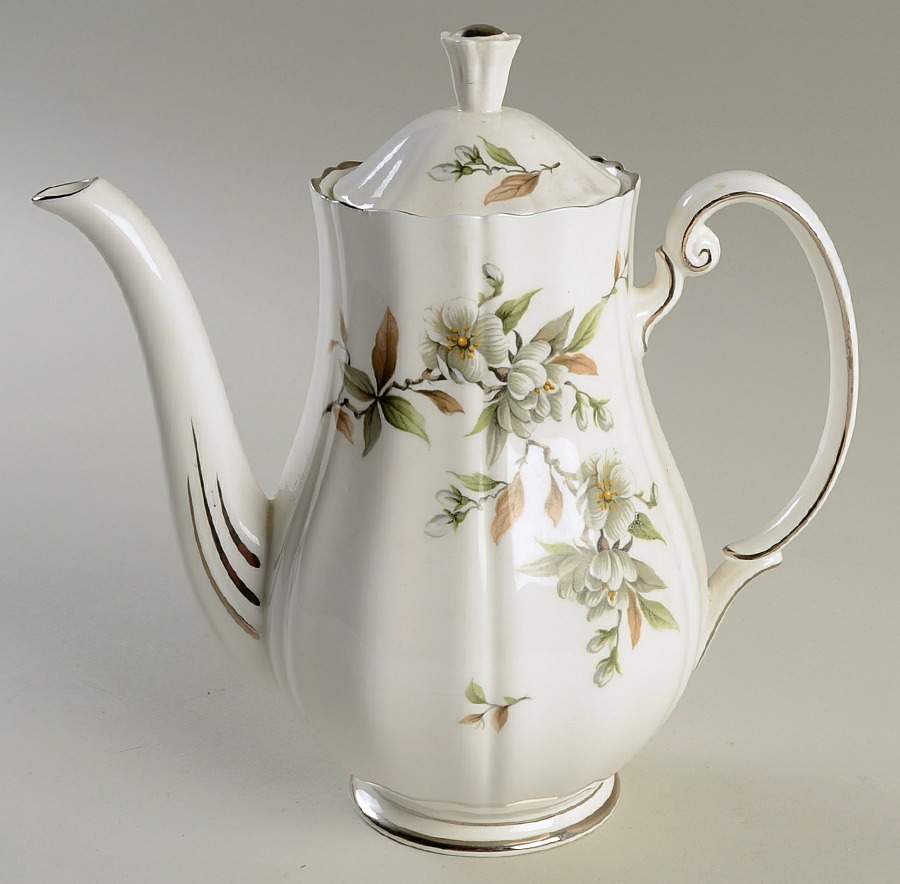 Arcadia (Platinum Trim) Coffee Pot & Lid by Adderley-1