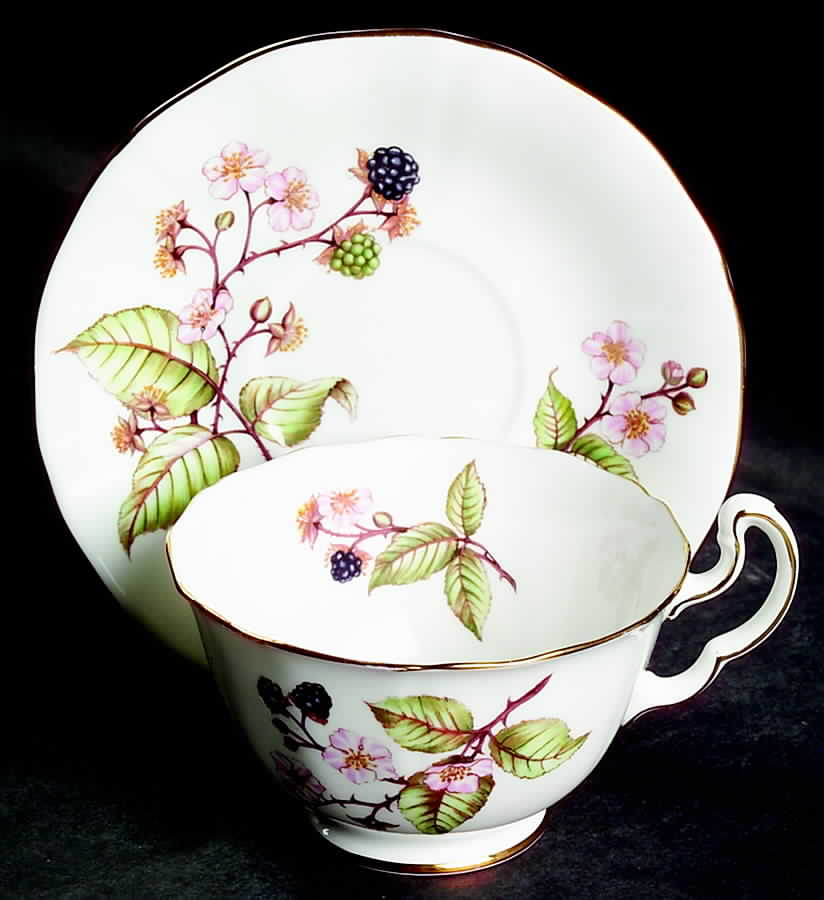 Bramble (No Number) Footed Cup & Saucer Set by Adderley-1