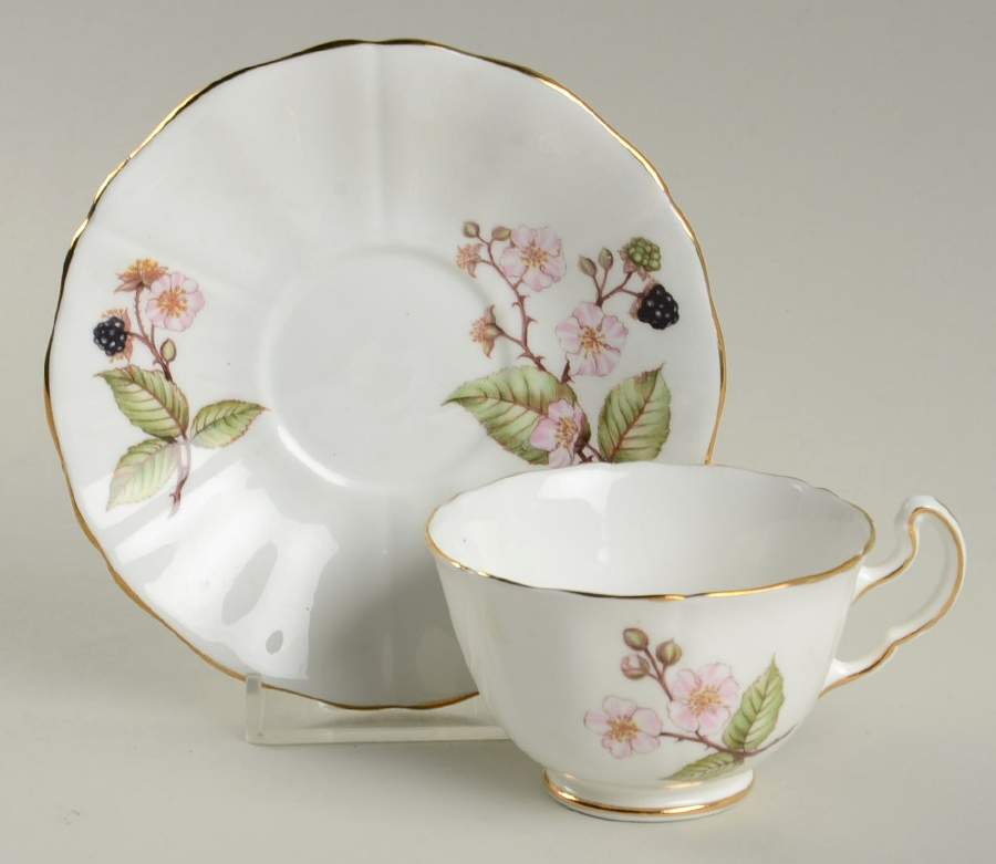 Bramble (No Number) Flat Demitasse Cup & Saucer Set by Adderley-1