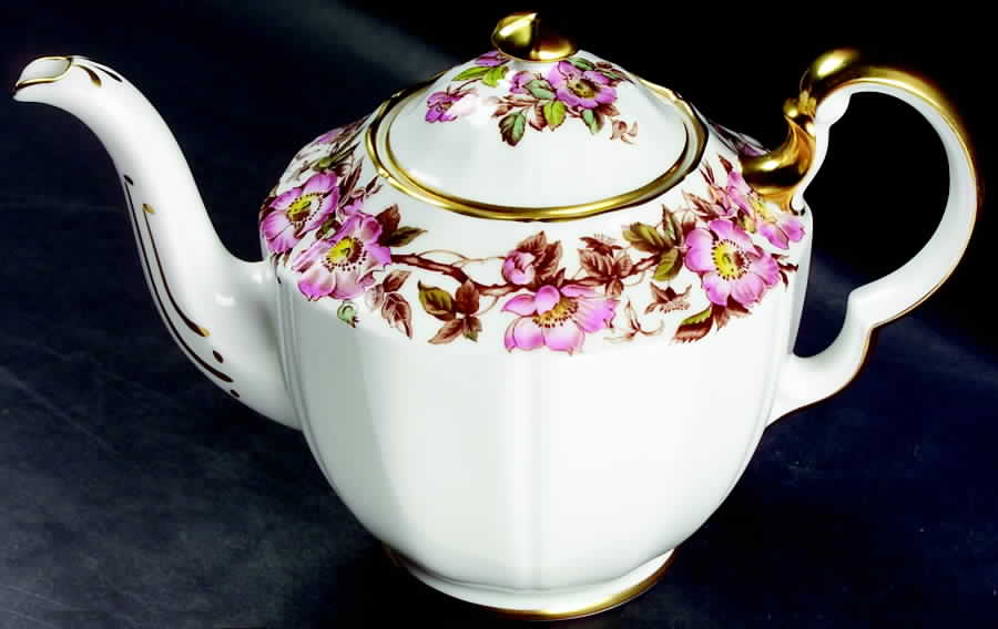 Briar Rose (Pink) Teapot & Lid by Adderley-1