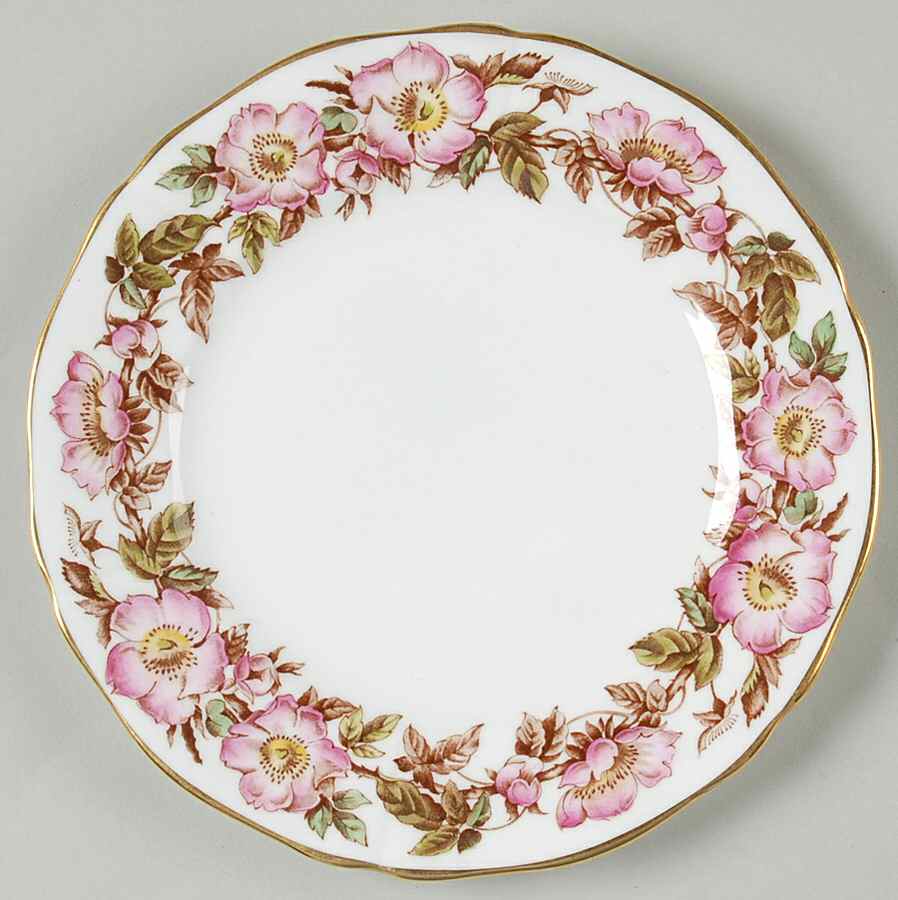 Briar Rose (Pink) Bread & Butter Plate by Adderley-1
