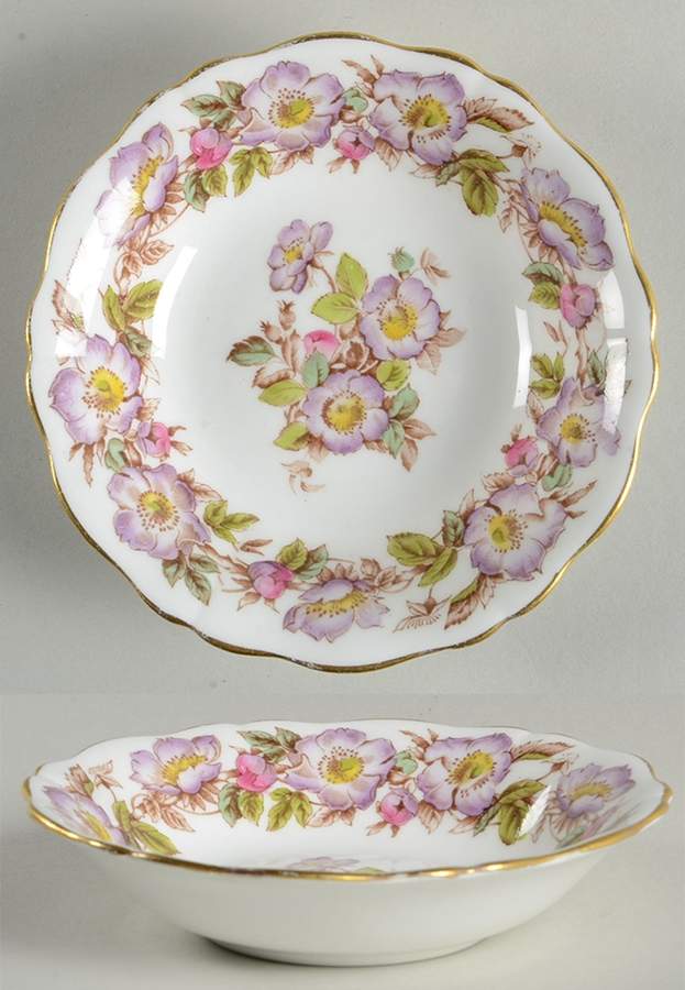 Briar Rose (Purple) Fruit/Dessert (Sauce) Bowl by Adderley-1