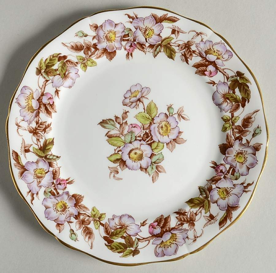 Briar Rose (Purple) Salad Plate by Adderley-1