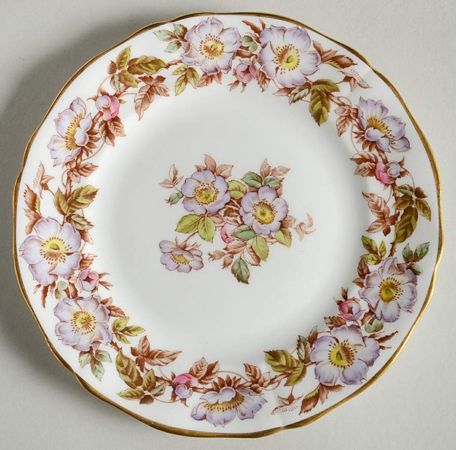Briar Rose (Purple) Bread & Butter Plate by Adderley-1