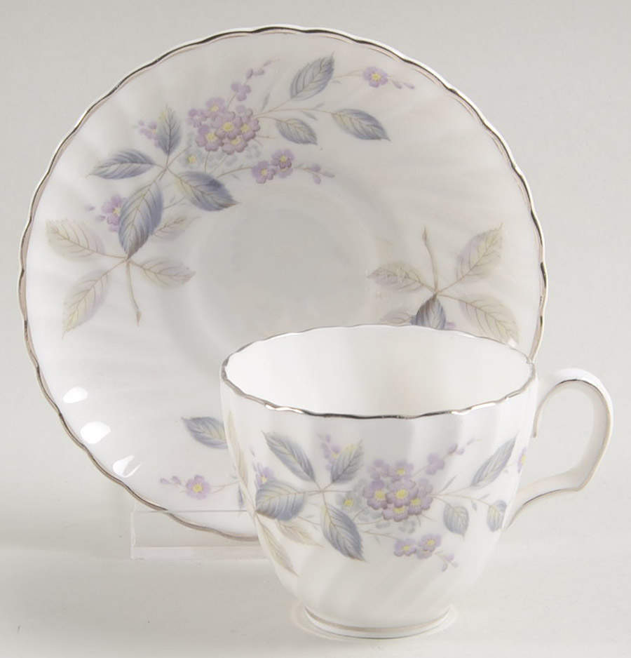 Breath of Spring Flat Demitasse Cup & Saucer Set by Adderley-1