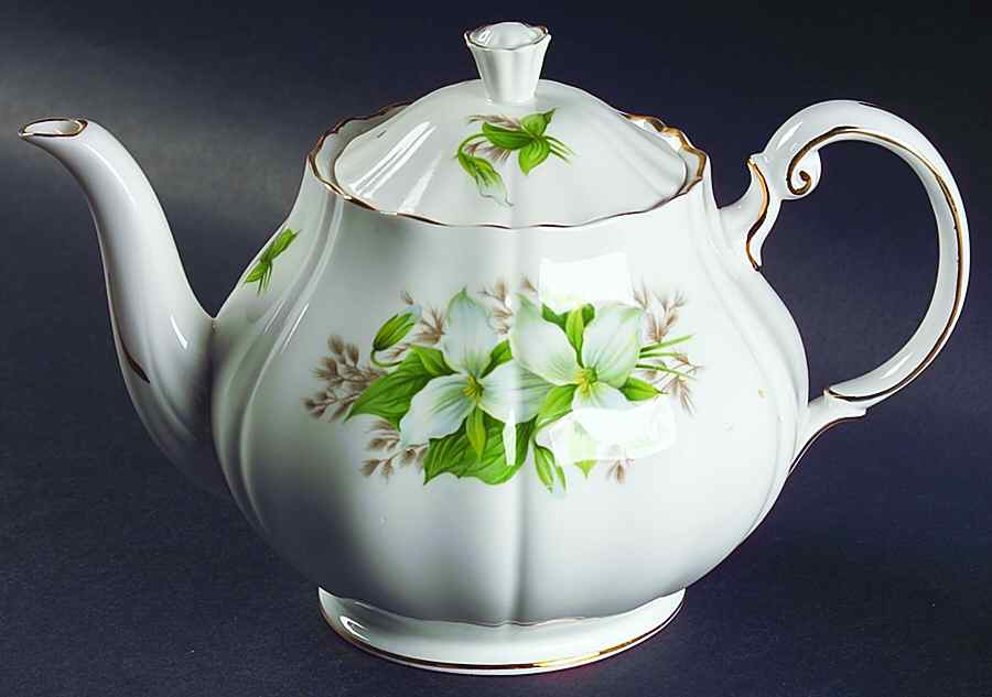 Canadian Provincial Flowers Teapot & Lid by Adderley-1
