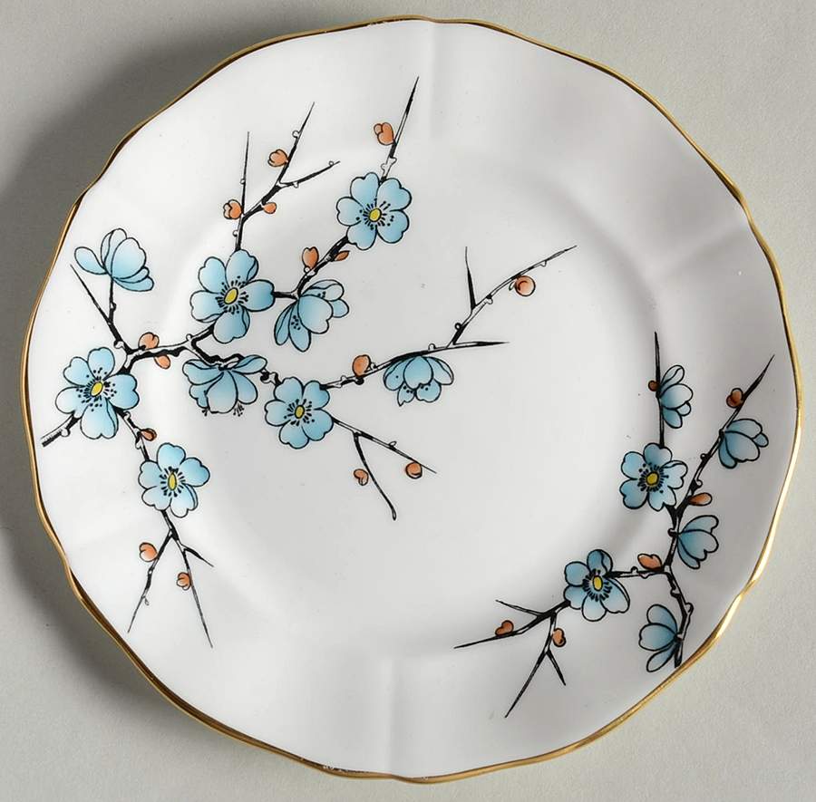 Chinese Blossom (Blue Flowers) Bread & Butter Plate by Adderley-1