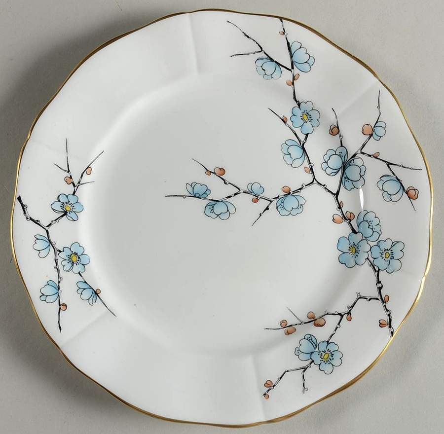 Chinese Blossom (Blue Flowers) Salad Plate by Adderley-1