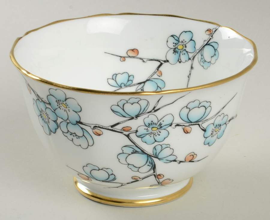 Chinese Blossom (Blue Flowers) Open Sugar Bowl by Adderley-1