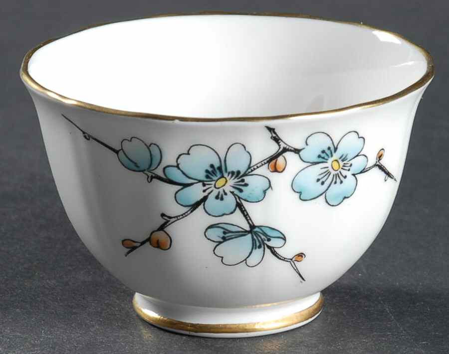 Chinese Blossom (Blue Flowers) Open Sugar Bowl by Adderley-1
