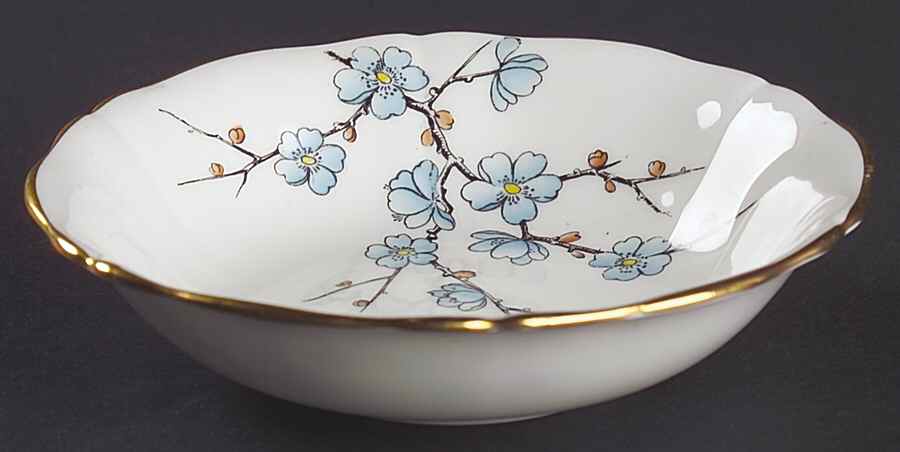 Chinese Blossom (Blue Flowers) Coupe Cereal Bowl by Adderley-1