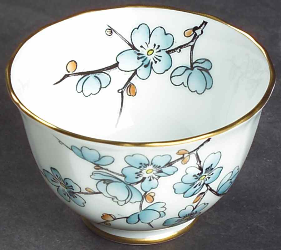 Chinese Blossom (Blue Flowers) Mini Open Sugar Bowl by Adderley-1